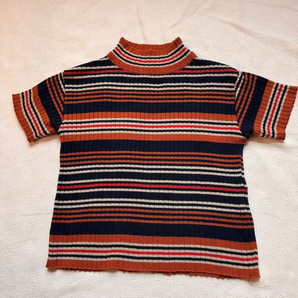 Vintage 90s Striped Turtleneck Sweater by The Limited
